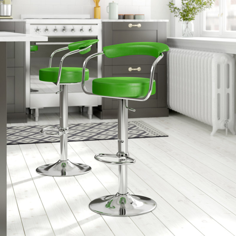 17 Stories Shatley Height Adjustable Bar Stool & Reviews Wayfair.co.uk